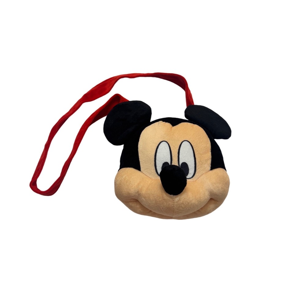 Disney Mickey Mouse Plush Head Crossbody Shoulder Bag Magic Park Day